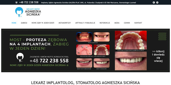 Stomatolog, Implantolog Agnieszka Sicińska